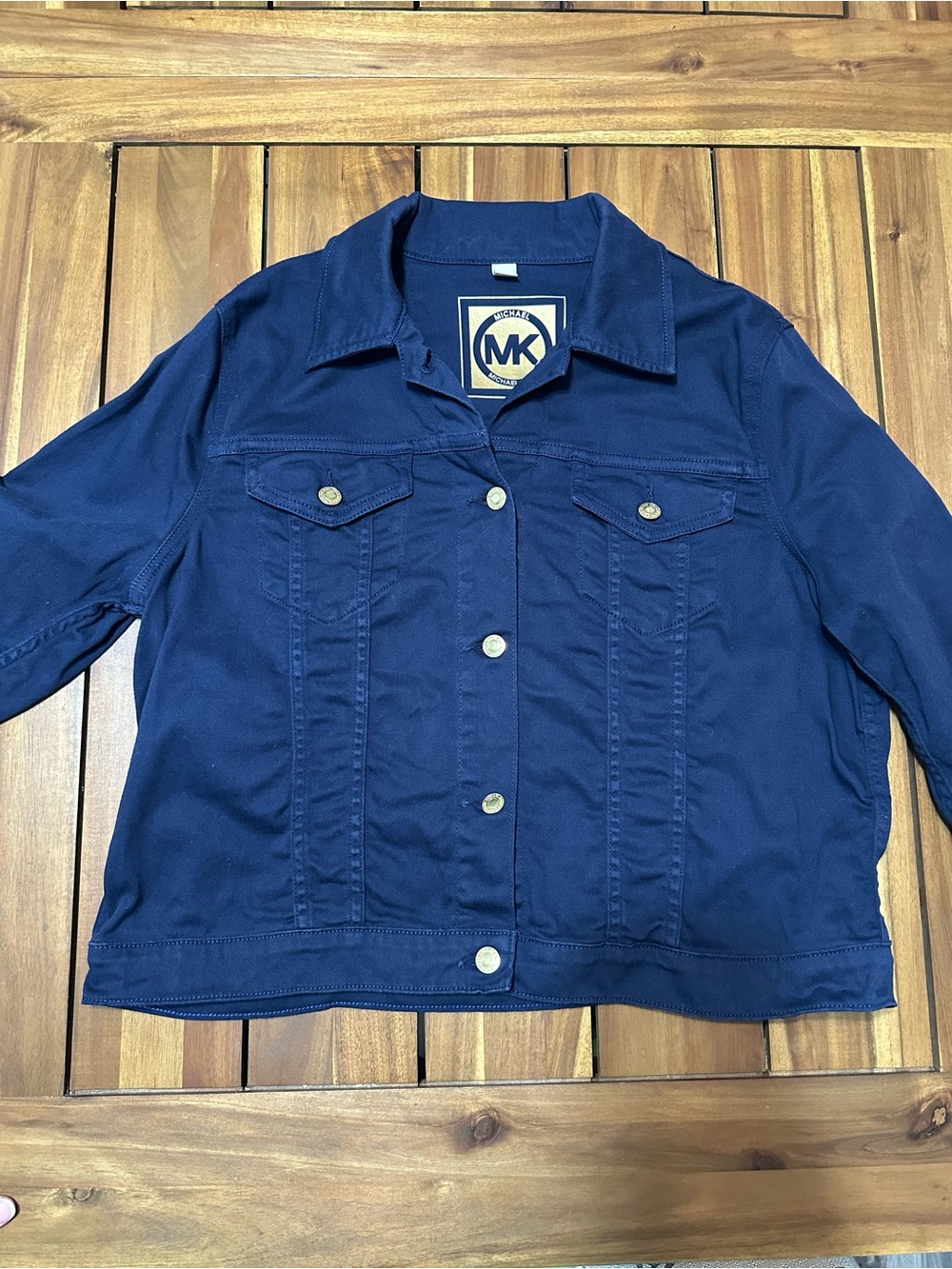 Michael Kors Navy Blue XL Cotton Jacket